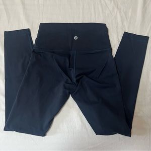 Lululemon Wunder Train High-Rise Tights Leggings 25” True Navy